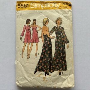 Simplicity Vintage 1973 Dress Pattern Womens Size 10
